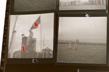 Preview: 11 alte Negative - Generäle, Offiziere schreiten angetretene Soldaten ab - Übergang Reichswehr - Wehrmacht